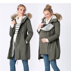 Seraphine Maternity Coat Green Size 10